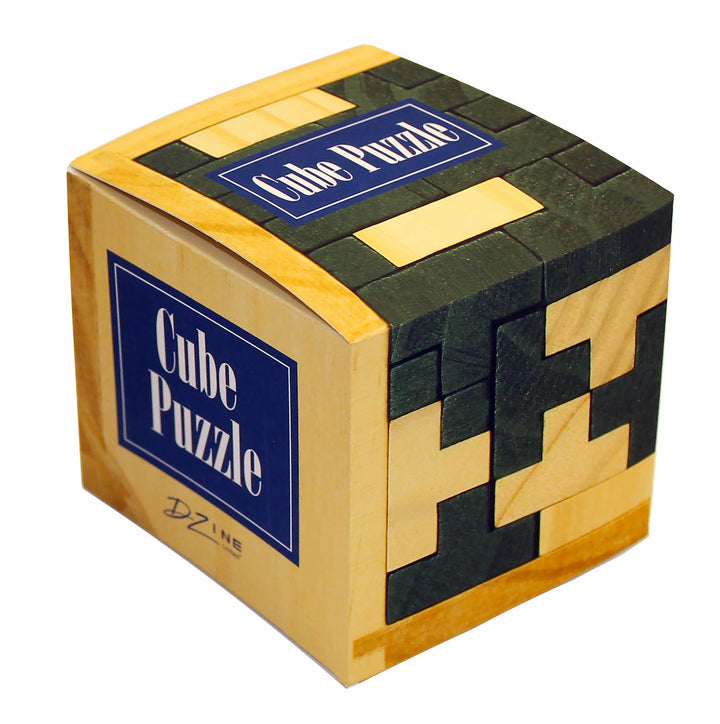 54 Piece Wooden Cube Puzzle,with Tetris Type Blocks, Educational Toy for Kids and Adults …
