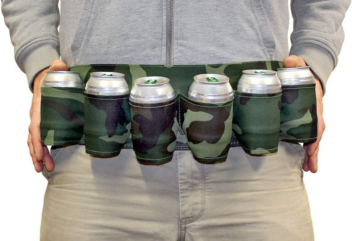 Beer Belt Six Pack Camouflage Party Stag Do Drinking Game Can & Bottle Holder UK