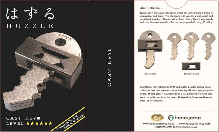 Hanayama Huzzle Puzzle - CAST KEY III - Level 6