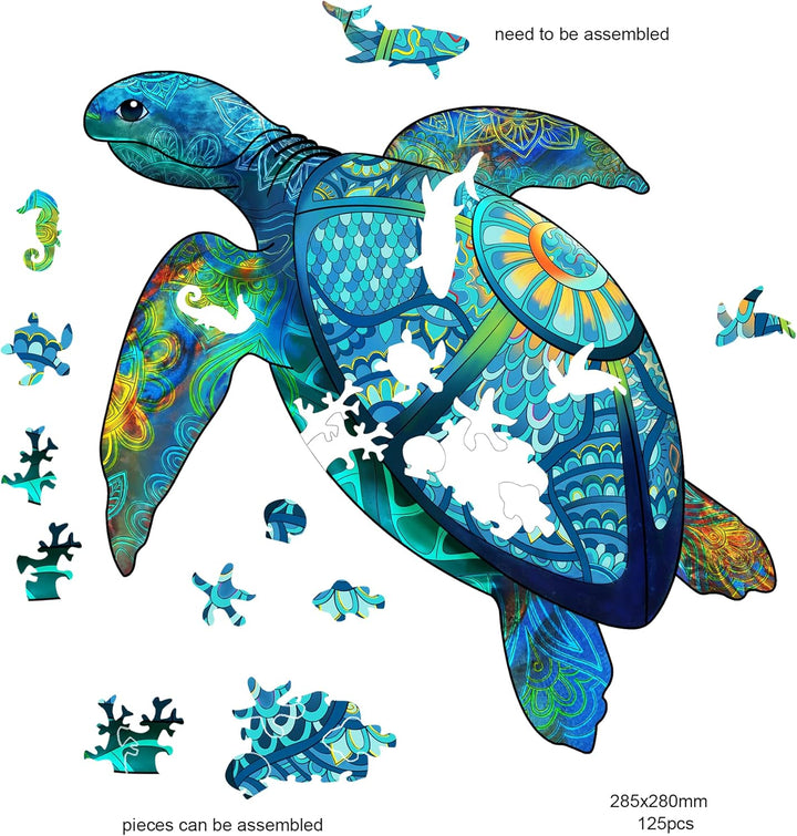 Eureka Rainbow Wooden Puzzle - SEA TURTLE