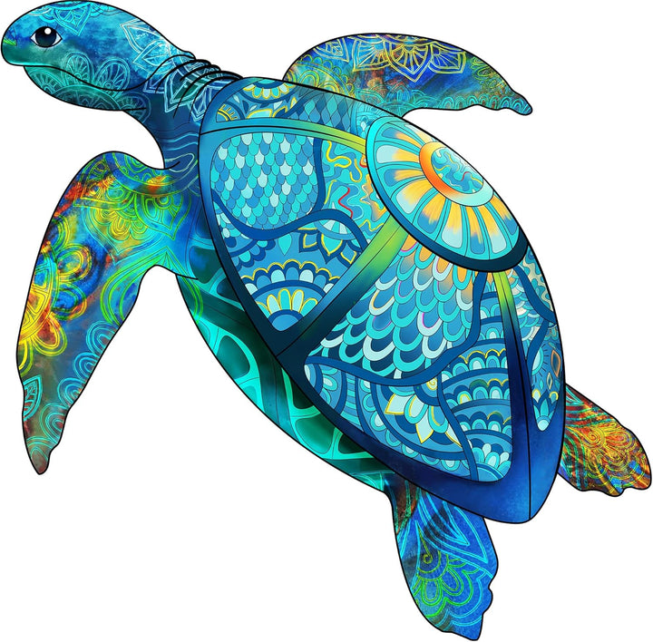 Eureka Rainbow Wooden Puzzle - SEA TURTLE