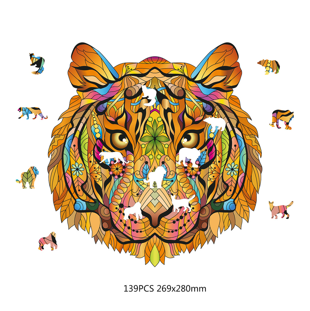 Eureka Rainbow Wooden Puzzle - TIGER